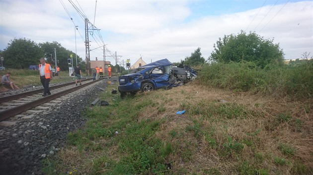 Nehoda na pejezdu u Hoetic na Lounsku (16. ervence 2019)