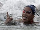 Hvzda dálkového plavání Ana Marcela Cunhaová z Brazílie na MS v Koreji...
