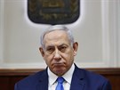 Izraelský premiér Benjamin Netanjahu na jednání vlády (14. ervence 2019)