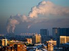 Tepelná elektrárna zásobující energií sibiské msto Novosibirsk. (1. února...