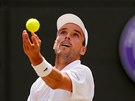 panl Roberto Bautista-Agut bhem tvrtfinále Wimbledonu.