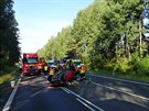 U Jtravy se srazilo osobn a nkladn auto.