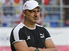 Slávistický trenér Jindřich Trpišovský během utkání ve Zlíně.
