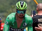 Peter Sagan ve lutém trikotu bhem osmé etapy Tour.