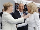 Nmecká kancléka Angela Merkelová a první dáma Francie Brigitte Macronová (14....