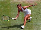 Barbora Strýcová v semifinále Wimbledonu.