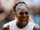 Serena Williamsová v semifinále Wimbledonu.