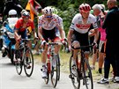 Dylan Teuns, Tim Wellens a Giulio Ciccone v esté etap Tour de France.