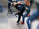 V Paíi se po vojenské pehlídce demonstranti stetli s policií