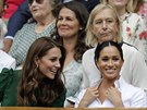 Vévodkyn Kate a Meghan pily na enské finále Wimbledonu podpoit tenistku...