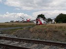 Pi srce vlaku s osobnm autem u Nan na Plzesku se vn zranili dva mui....