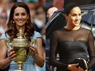 Vévodkyn Kate na muském finále Wimbledonu a vévodkyn Meghan na evropské...