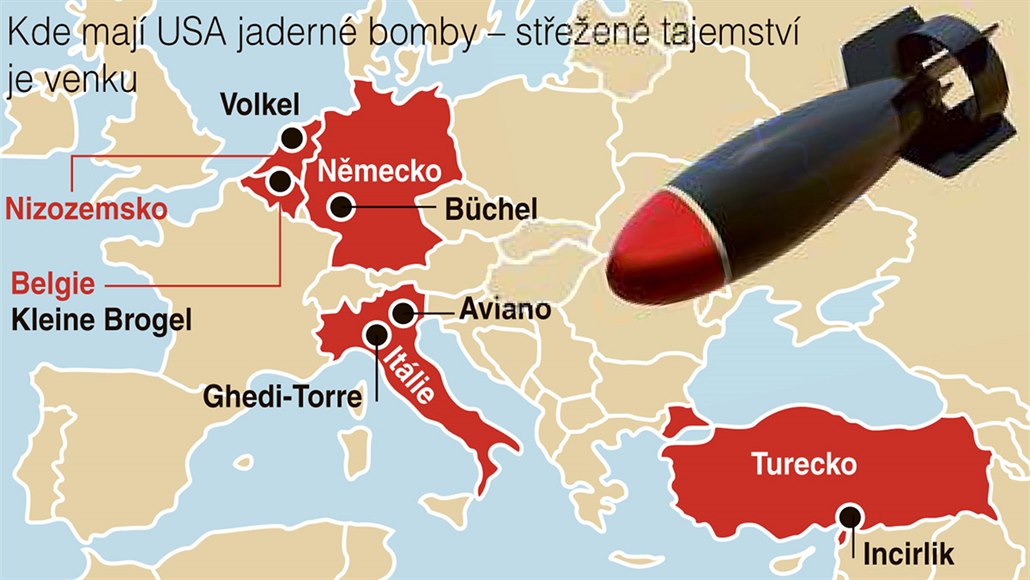 NATO omylem vyzradilo, v kterých zemích a na jakých základnách má atomovky  - iDNES.cz