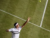 vcar Roger Federer podv bhem tvrtfinle Wimbledonu.