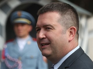 Předseda ČSSD Jan Hamáček na setkání v Lánech s prezidentem Milošem Zemanem a...