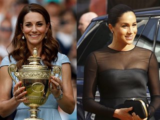 Vévodkyně Kate na mužském finále Wimbledonu a vévodkyně Meghan na evropské...
