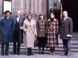 Nmecká kancléka Angela Merkelová v mládí v Praze (1. ledna 1982)