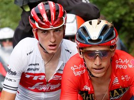 Dylan Teuns a Giulio Ciccone v est etap Tour de France.