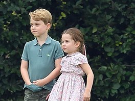 Princ George a princezna Charlotte (Wokingham, 10. ervence 2019)