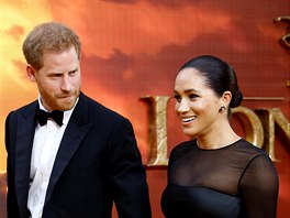 Princ Harry a vévodkyn Meghan na evropské premiée filmu Lví král (Londýn, 14....