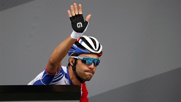 Francouzsk cyklista Thibaut Pinot na Tour de France.