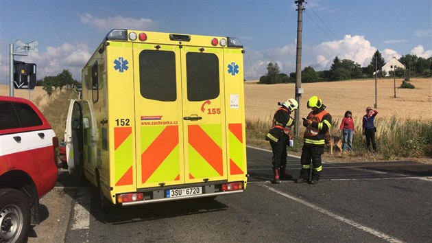 U obce Příčina na Rakovnicku se srazila dodávka s vlakem. Při nehodě zemřel jeden člověk. (13. července 2019)