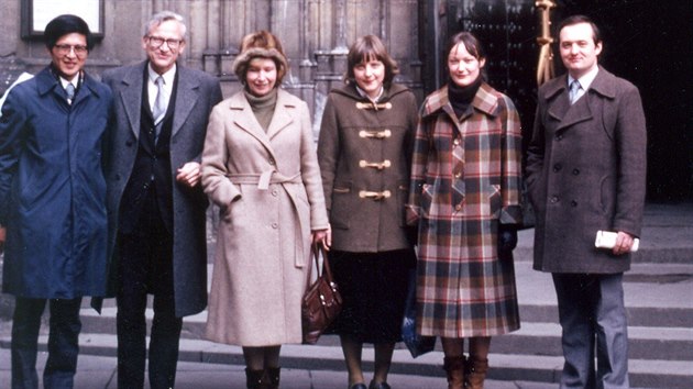 Nmeck kanclka Angela Merkelov v mld v Praze (1. ledna 1982)