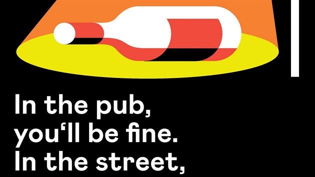 Plakát z kampaně proti hluku a konzumaci alkoholu v ulicích noční Prahy (červenec 2019)