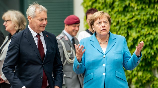 Nmeck kanclka Angela Merkelov se v Berln setkala s finskm premirem Rinnem. (10. ervence 2019)
