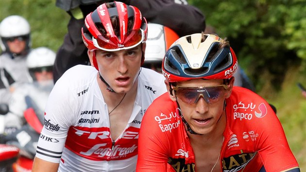 Dylan Teuns a Giulio Ciccone v est etap Tour de France.