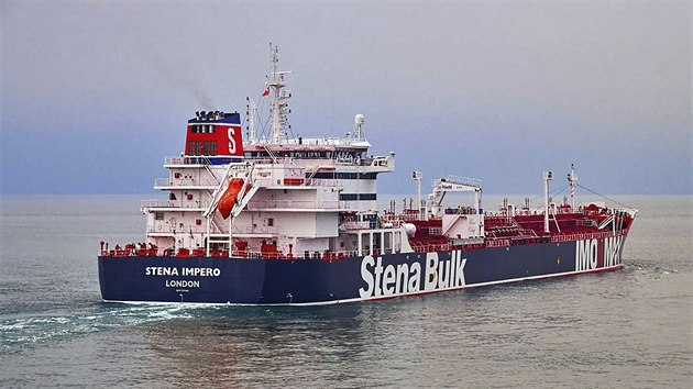 Britsk tanker Stena Impero na archivn fotografii