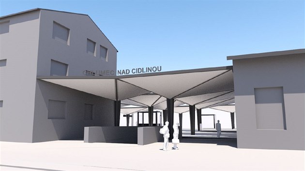 Vizualizace nov�ho zast�e�en� v �elezni�n� stanici Chlumec nad Cidlinou