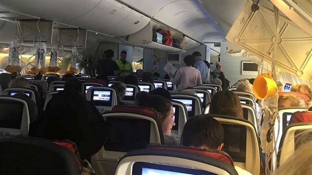 Pasai spolenosti Air Canada v letadle letu AC 33. Letadlo muselo nouzov pistt na letiti na Havaji (11. ervence 2019).