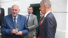 Premiér Andrej Babi a pedseda Ústavního soudu Pavel Rychetský. (11. ervence...