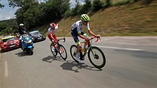 Do úniku se v 7. etap Tour de France vydali Stephane Rossetto (vlevo) a Yoann...