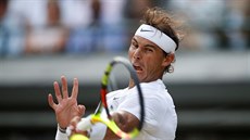 panl Rafael Nadal bhem tvrtfinále Wimbledonu.