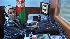 Studio afghánské �enské rozhlasové stanice "�ahrzad" ve m�st� Herat na...