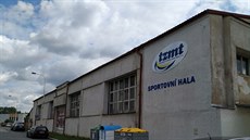 Sportovní hala v areálu atletického stadionu Míru v Táboe. (ervenec 2019)