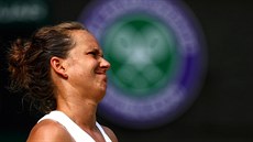 Barbora Strýcová v semifinále Wimbledonu.