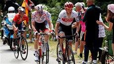 Dylan Teuns, Tim Wellens a Giulio Ciccone v esté etap Tour de France.