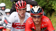 Dylan Teuns a Giulio Ciccone v esté etap Tour de France.