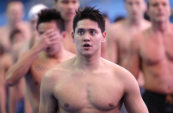 Joseph Schooling se bhem plaveckého MS v Kwangdu trápí.