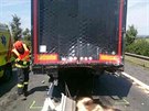 Pi nehod t kamion u obce Pasohlvky se zranili dva lid (20. ervence...