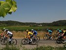 Lídr závodu Julian Alaphilippe bhem 16. etapy Tour de France.