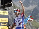 Francouzský cyklista Thibaut Pinot se raduje z vítzství ve 14. etap Tour de...