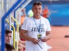 Asistent trenéra Olomouce Jií Neek bhem utkání se Zlínem