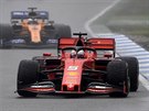 Německý závodník formule 1 Sebastian Vettel ze stáje Ferrari během Velké ceny...