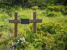 Haba a Hübnerův kříž připomínají smrt dvou skautů, které zastřelili příslušníci...