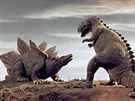 Souboj tyranosaura a stegosaura byl obzvl᚝ psobiv. A stegosaurv bolestiv...