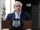 Nový britský premiér Boris Johnson promluvil ped svým oficiálním sídlem (24....